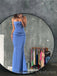 Elegant Spaghetti Straps Mermaid Dusty Blue Evening Prom Dresses Online, OT173