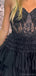 Elegant Sweetheart A-line Black Tulle Short Homecoming Dresses Online, OT353