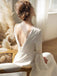 Elegant Long Sleeves A-Line V-neck Backless Wedding Dresses Online, OT090