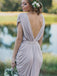 V-Neck Cap-Sleeves Floor Length Bridesmaid Dresses, OT287