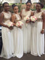 A-line Jewel Sequin Floor Length Bridesmaid Dresses, OT338