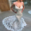 New Arrival Mermaid Lace Appliques Spaghetti Straps Backless Sexy Beach Wedding Dress , WD0350