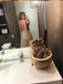 A-Line Deep V-Neck Backless High Split Long Tulle Prom Dress, PD0140