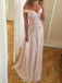 A-line Off-shoulder Appliques Long Tulle Prom Dresses, PD0543