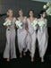 Cheap A-line V-neck Floor-Length Bridesmaid Dresses, BG087