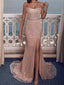 Sparkly Mermaid Long Prom Dress with Side Split, OL408