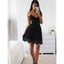 Sexy Spaghetti Straps Lace Up back Black Lace Simple Homecoming Dresses, HD0489