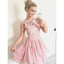 Newest A-Line Pink Appliques Sleeveless Party Dresses, Short Homecoming Dress, HD0412