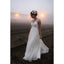 Elegant Sevy V-neck Backless Cap sleeves Chiffon Wedding Dresses With Train, WD0371