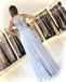 Charming Lace Top Halter Sleeveless chiffon Split Long Black, Mint Bridesmaid Dress, BD0481