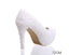 Lace Pointed Toe White High Heels Wedding Bridal Shoes, S016