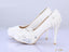 Lace Women Wedding Bridal Shoes With Pointed Toes, S019