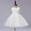 New Arrival Pure white tutu, round neck lace sleeveless cute sweet simple Flower Girl Dress, FG0104