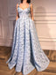 A-line Floor-length Straps Full Lace And Appliques Long Prom Dresses, PD0572
