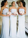 Simple Strapless Cheap Long Bridesmaid Dresses, BG037