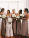 Elegant V-neck Sleeveless Long Bridesmaid Dresses Online, BG047