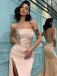 Gorgeous Straight Mermaid Applique Backless Prom Dresses, OL112