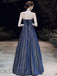 Elegent A-line Strapless Side Split Prom Dresses, OT018