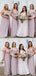 A-line Off-shoulder Long Chiffon Bridesmaid Dresses, BD0587