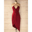 Hot selling Spaghetti Straps V-neck Simple Cheap Red Homecoming Dresses, HD0429