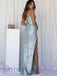 Sequin Strapless Lace-Up Mermaid Floor-Length Prom Dresses, OT077