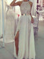 Sexy Column Halter Lace Long Prom Dresses, OL181