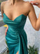Sexy Satin Strapless Mermaid Side-Slit Long Prom Dresses, OT101