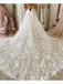 A-Line V-Neck Spaghetti Strap Lace Wedding Dresses, OT084