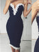 Spaghetti Straps Navy Tight Cheap Short Homecoming Dresses Online, CM673