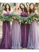 Floor Length A-line Elegent Chiffon Bridesmaid Dresses, OT052