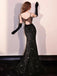Sequin Scoop Mermaid Side-Slit Floor-Length Prom Dresses, OT115